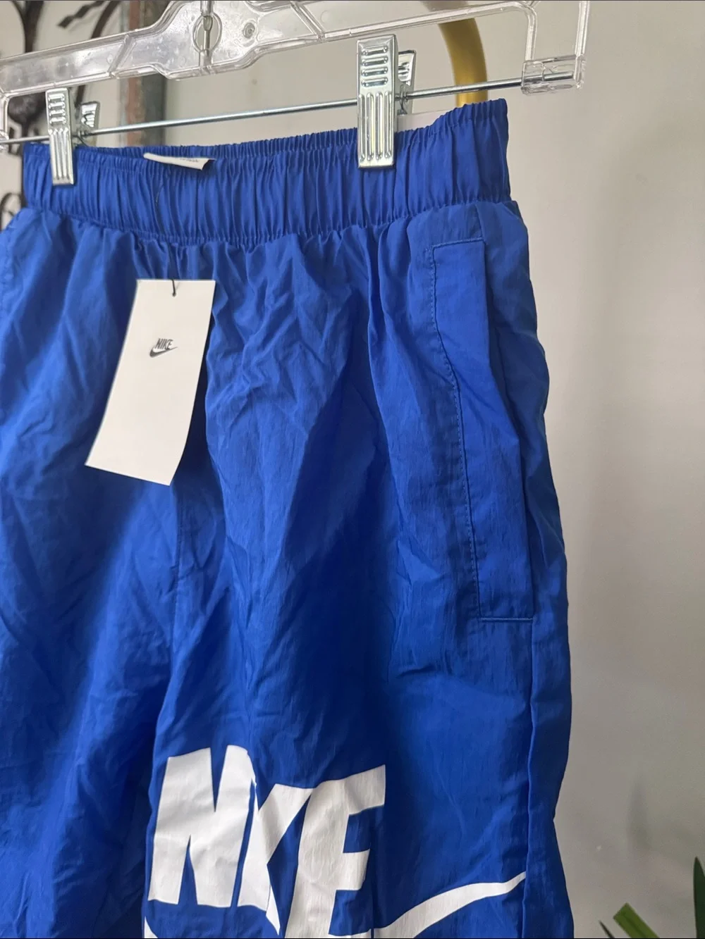 Nike Men’s Royal Blue Athletic Shorts with White Logo